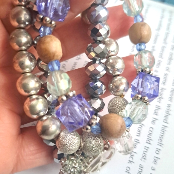 Set of 3 strechy  bracelets - Picture 3 of 6